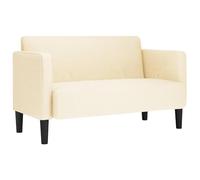 vidaXL Sofá Loveseat tejido de pana 109 cm color crema