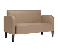 vidaXL Sofá Loveseat de cuero sintética de 110 cm Multicolor Cappuccino