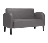 vidaXL Sofá Loveseat de cuero sintética de 110 cm Multicolor Gris