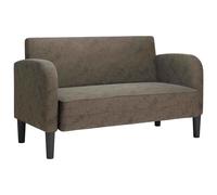 vidaXL Sofá Loveseat gris oscuro 110 cm cuero sintética
