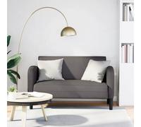 vidaXL Sofá Loveseat gris 110 cm cuero sintética
