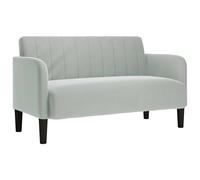 vidaXL Sofá Loveseat gris claro 109 cm terciopelo