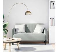 vidaXL Sofá Loveseat gris claro 109 cm terciopelo
