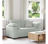 vidaXL Sofá Loveseat gris claro 160x77x82 cm terciopelo
