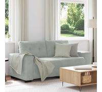 vidaXL Sofá Loveseat gris claro 180x77x82 cm terciopelo