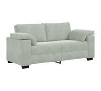 vidaXL Sofá de dos plazas Loveseat Terciopelo Gris claro 180x77x82 cm