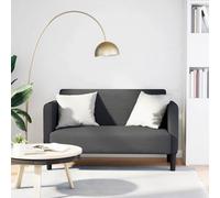 vidaXL Sofá Loveseat 2 plazas 109 cm Tejido de pana Gris oscuro