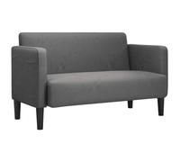 vidaXL Sofá Loveseat 2 plazas 109 cm Tejido de pana Gris oscuro
