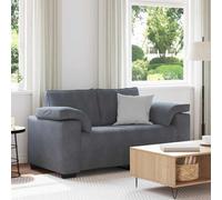 vidaXL Sofá Loveseat 2 plazas Terciopelo Gris oscuro 160x77x82 cm