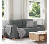 vidaXL Sofá Loveseat 2 plazas gris oscuro 180x77x82 cm tela