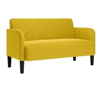 vidaXL Sofá Loveseat Terciopelo Amarillo 109 cm, sofá, sofá de Dos plazas, Asientos de Sala de Estar, sofá Cama, sofá tapizado, sofá de Dos plazas