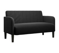 vidaXL Sofá Loveseat Terciopelo Negro 109 cm