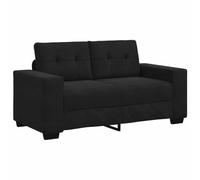 vidaXL Sofá Loveseat Terciopelo Negro 160x77x82 cm, sofá, sofá de Dos plazas, Asientos de salón, sofá Cama, sofá tapizado, sofá de Dos plazas