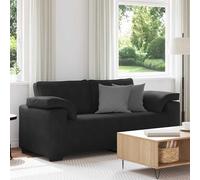 vidaXL Sofá Loveseat Terciopelo Negro 180x77x82 cm