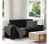 vidaXL Sofá Loveseat Terciopelo Negro 180x77x82 cm