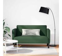 vidaXL Sofá Loveseat verde oscuro 109 cm tejido de pana