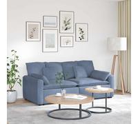 vidaXL Sofá modular con cojines azul