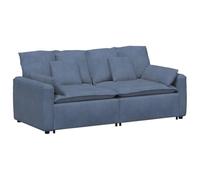 vidaXL Sofá Modular con Cojines Azul
