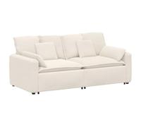 vidaXL Sofá modular con cojines color crema, sofá modular, sofá modular, sofá moderno, sofá seccional