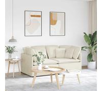 Sofá Modular Con Cojines De Terciopelo Color Crema Vidaxl