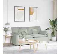 vidaXL Sofá modular con cojines, gris claro