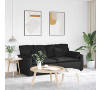 vidaXL Sofá modular con cojines negros