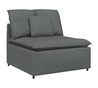 vidaXL Sofá modular – Comodidad y estilo – Módulo central y cojines – Gris oscuro 100 cm