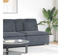 vidaXL Sofá modular con módulo central y cojines gris oscuro 100 cm