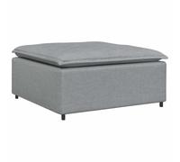 vidaXL Sofá modular con reposapiés, Gris claro, 100 x 100 x 48 cm