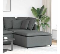 vidaXL Sofá modular con reposapiés, gris oscuro, 100 x 100 x 48 cm