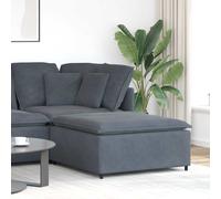 vidaXL Sofá modular con reposapiés – módulo 100x100x48 cm, gris oscuro
