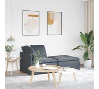 vidaXL Sofá modular con reposapiés y cojines en terciopelo gris oscuro