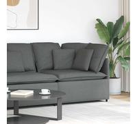 vidaXL Sofá modular de esquina con cojines gris oscuro 100 cm