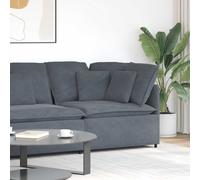 vidaXL Sofá modular de esquina con cojines gris oscuro 100 cm