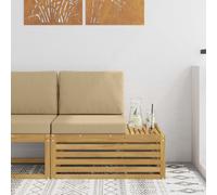 vidaXL Sofá modular de exterior con cojín Blanco 91 x 63 x 73 cm