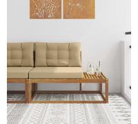 vidaXL Sofá modular de exterior con cojín Natural 115 x 83 x 73 cm