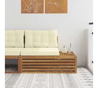 vidaXL Sofá modular de exterior con cojín Natural 115 x 83 x 73 cm