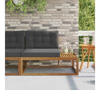 vidaXL Sofá modular de exterior con cojín Natural 115 x 83 x 73 cm