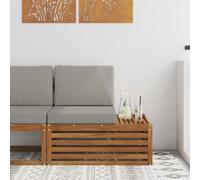 vidaXL Sofá modular de exterior con cojín Natural 91 x 63 x 73 cm