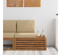 vidaXL Sofá modular de exterior con cojín Natural 91 x 63 x 73 cm