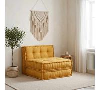 vidaXL Sofá modular de tela amarillo 70x70x36
