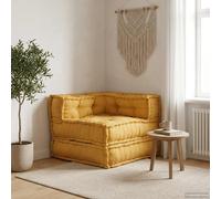 vidaXL Sofá modular de tela amarillo 70x70x54