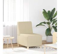 vidaXL Sofá modular sin brazos color crema 55 cm Tela