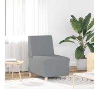 vidaXL Sofá modular sin brazos gris claro 55 cm Tela