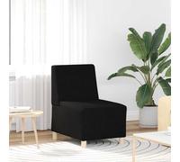 vidaXL Sofá modular sin brazos, tela negra, 55 cm