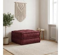 vidaXL Puf modular tela 70x70x36 cm en color Antracita/maroon/Crema y más