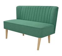 vidaXL Sofá Mueble Sofa para salón, Oficina, 117 x 55,5 x 77 cm, Tela Verde