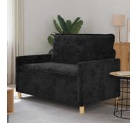 vidaXL Sofá Negro 126 x 81 x 87,5 cm Poliéster