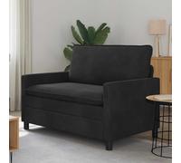 vidaXL Sofá Negro 126 x 81 x 87,5 cm Terciopelo