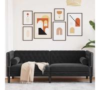 vidaXL Sofá Negro 194 x 74,5 x 70,5 cm Terciopelo